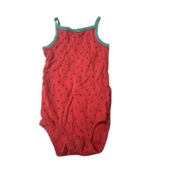 Watermelon Patterned Sleeveless Onsie - Picture 1 of 4